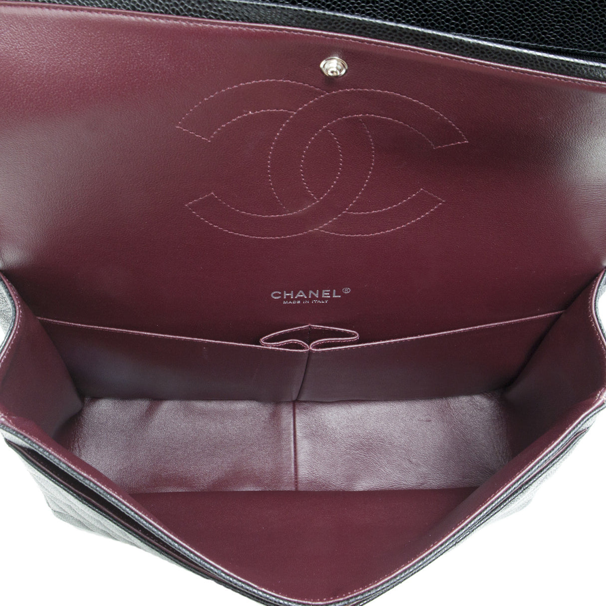 Chanel Black Caviar Maxi Classic Double Flap Handbags Chanel