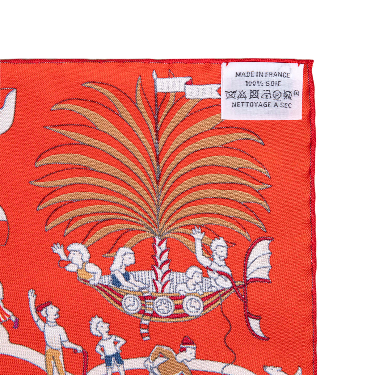 Hermes Rouge Creme Violet Silk Exposition Universelle Scarf 90 Accessories Hermes