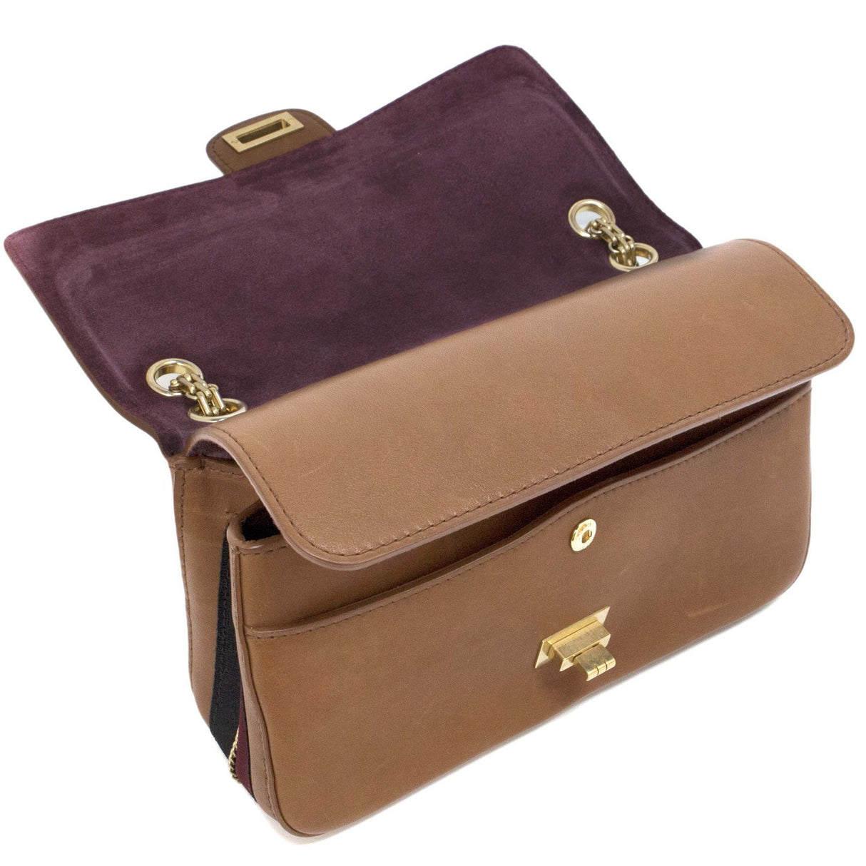 Chanel Brown Smooth Leather 2.55 Nude Bag Handbags Chanel