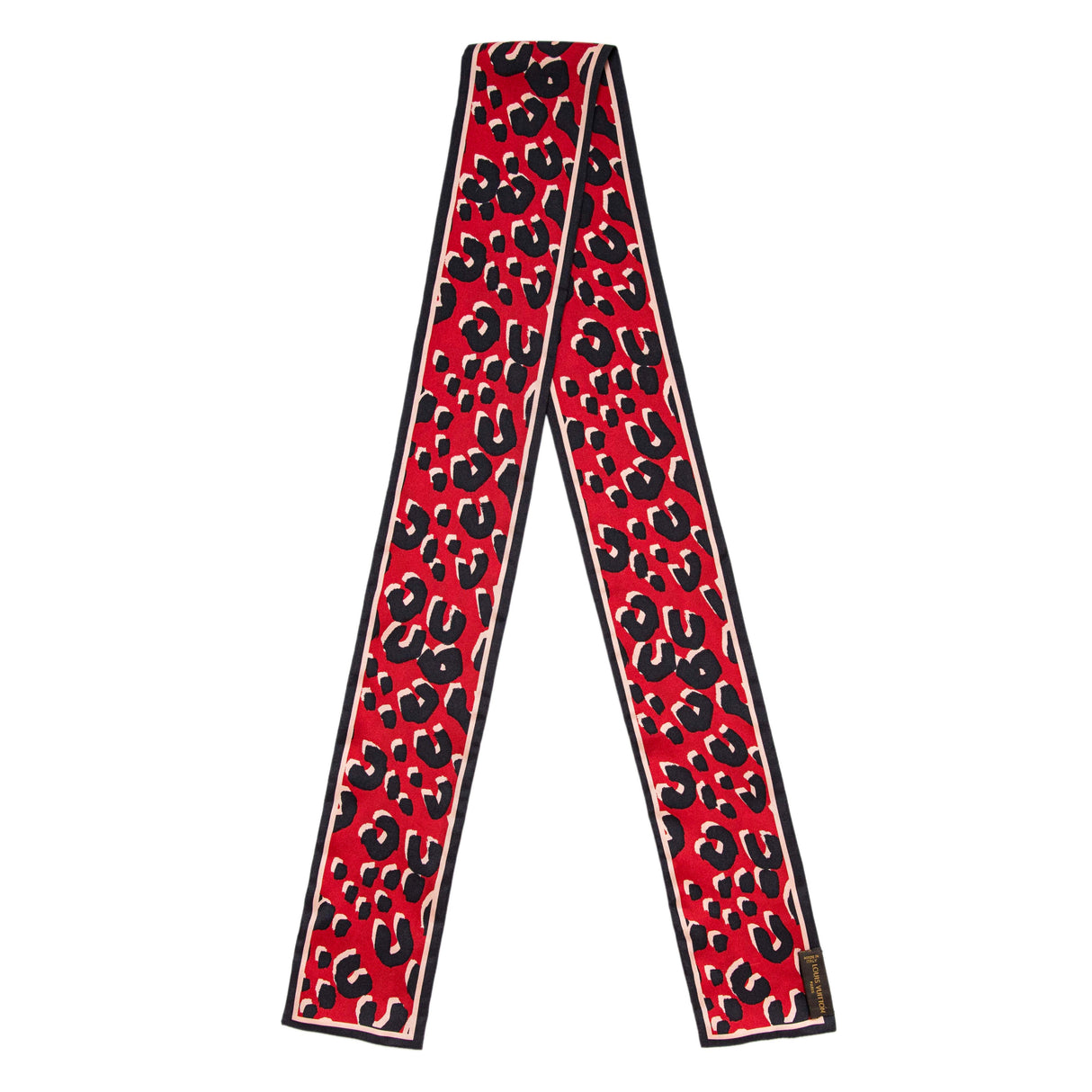 Louis Vuitton Rouge Silk Leopard Bandeau Accessories Louis Vuitton