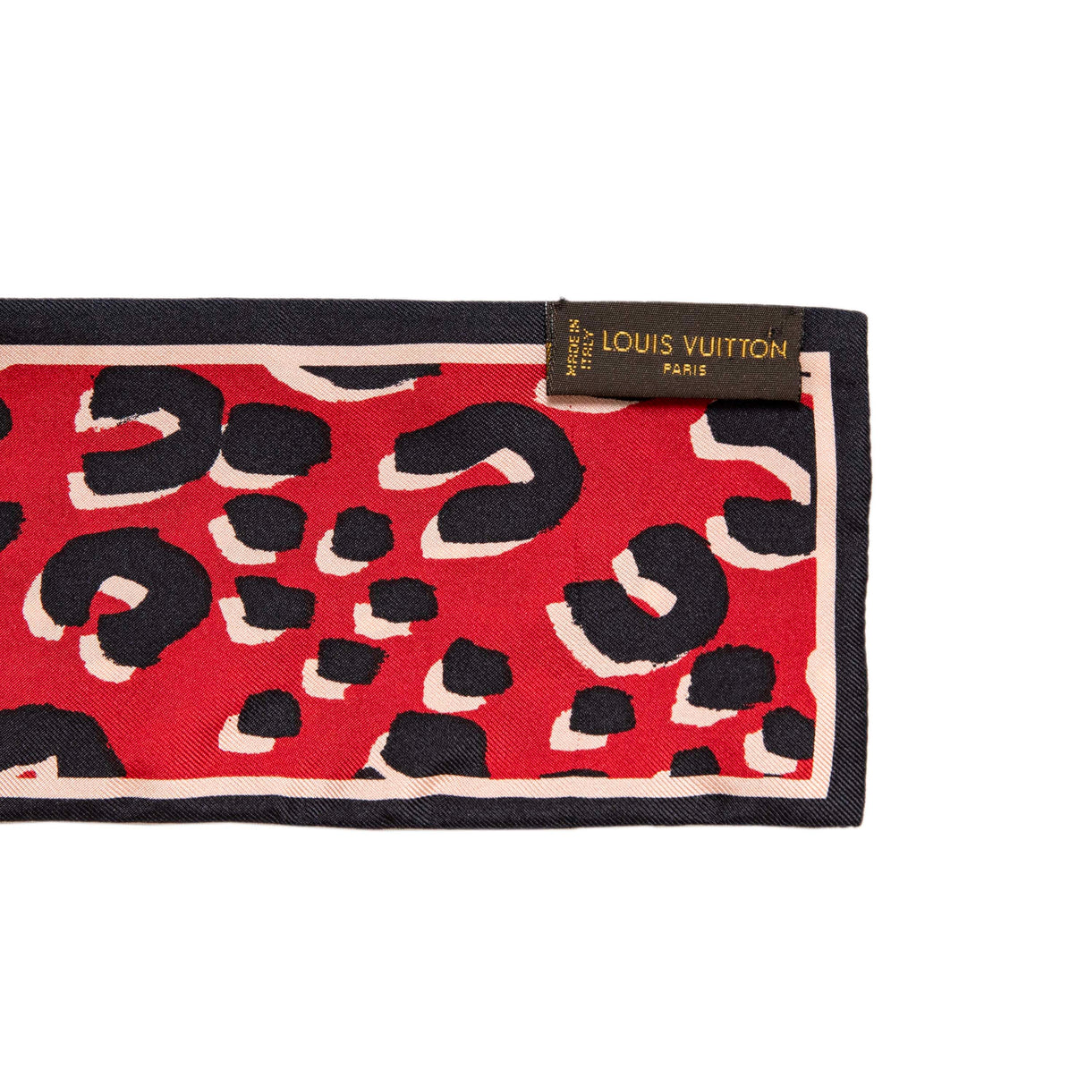 Louis Vuitton Rouge Silk Leopard Bandeau Accessories Louis Vuitton