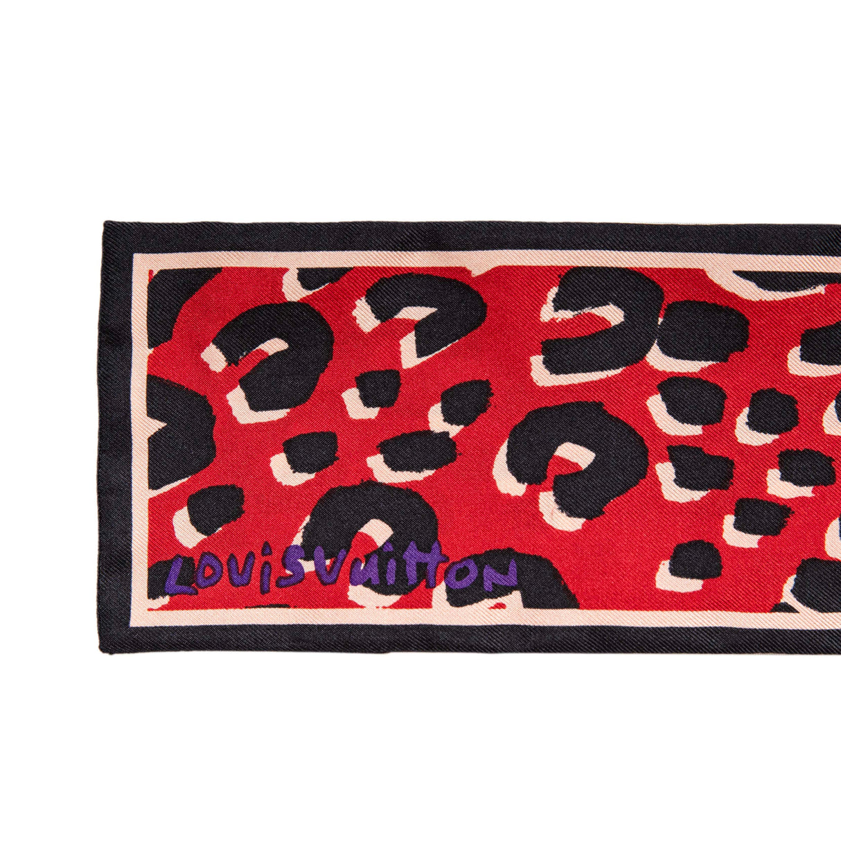 Louis Vuitton Rouge Silk Leopard Bandeau Accessories Louis Vuitton