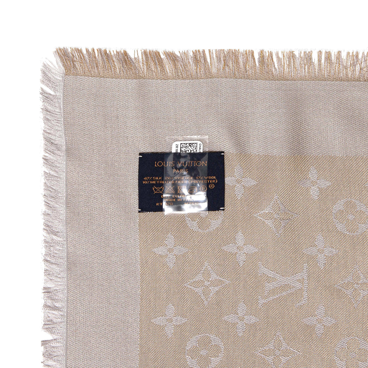 Louis Vuitton Greige Monogram Shine Shawl Accessories Louis Vuitton