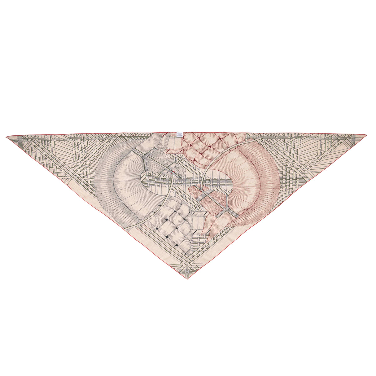 Hermes Cashmere Silk Masan & Masan Triangle Scarf Accessories Hermes