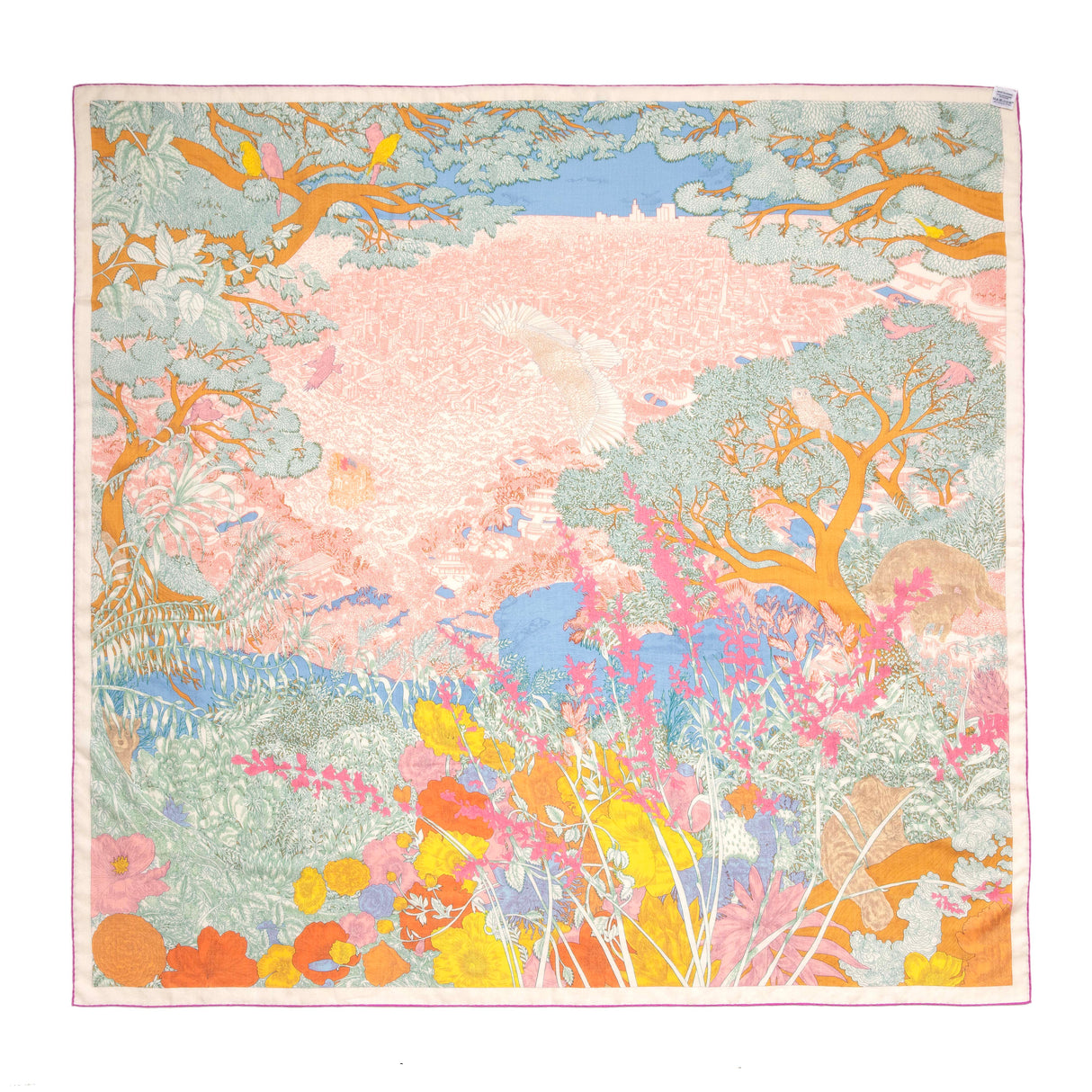 Hermes Cashmere Silk Retour A La Nature Shawl 140 Accessories Hermes