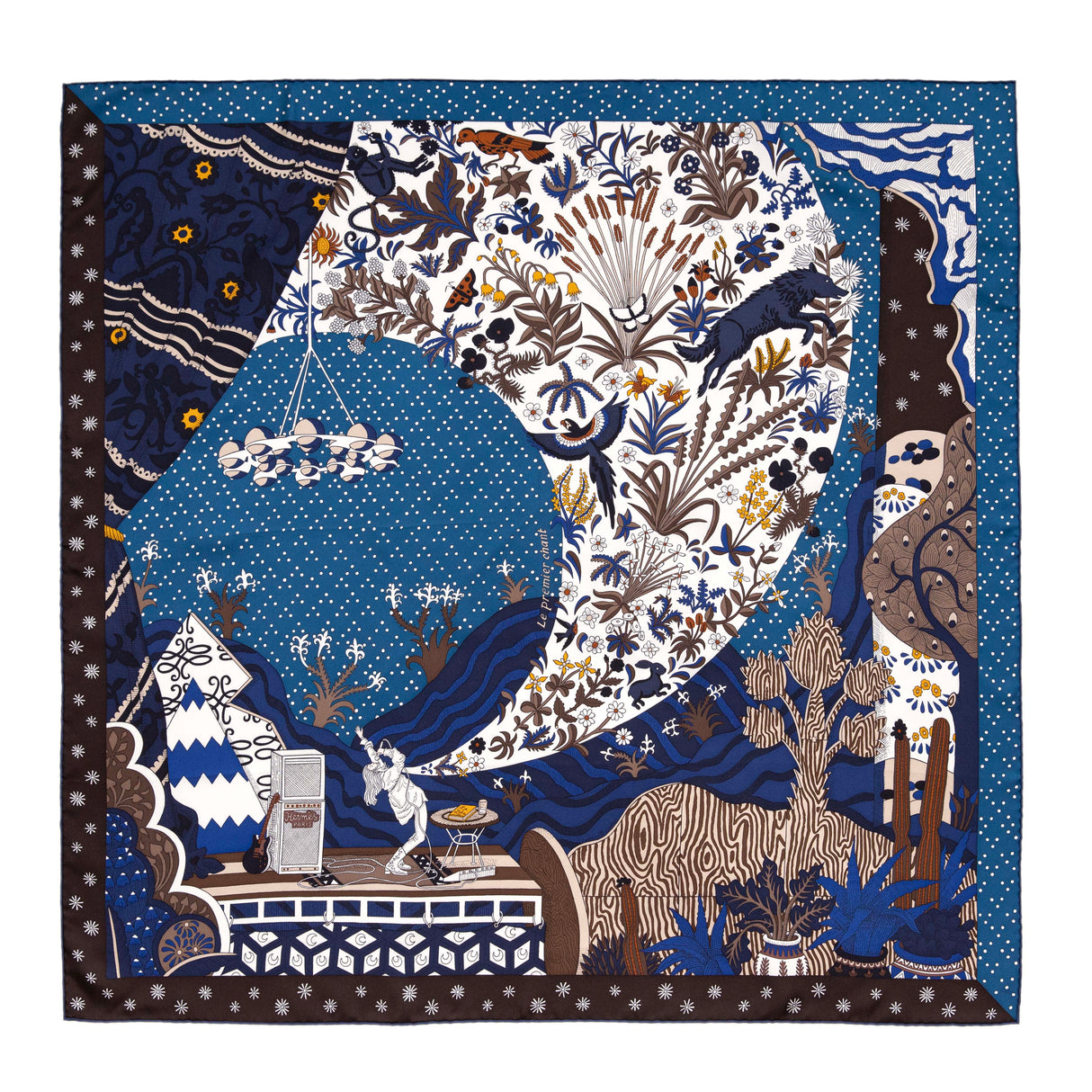 Hermes Silk Le Premier Chant Scarf 90