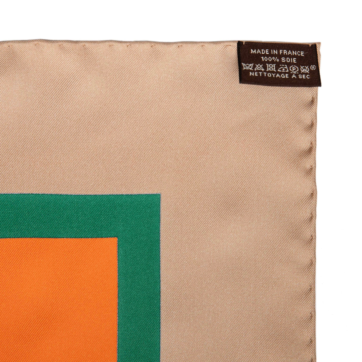 Hermes Beige Rouge H Jaune Silk Perspective II Cassandre Scarf 90 Accessories Hermes