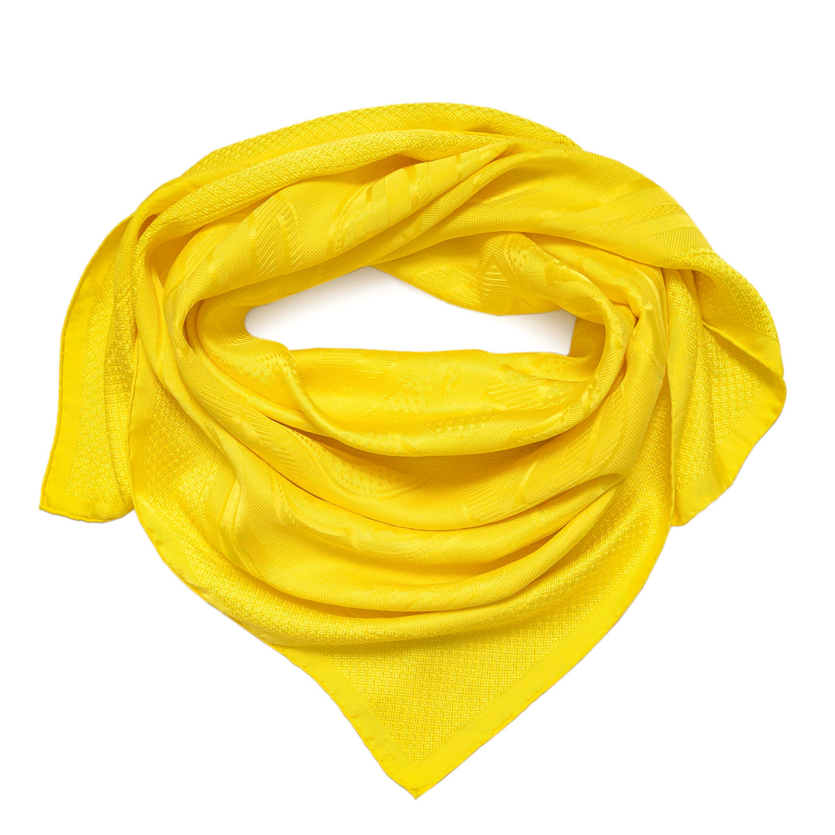 Hermes Yellow Silk Bouclerie Moderne Scarf 90 Accessories Hermes