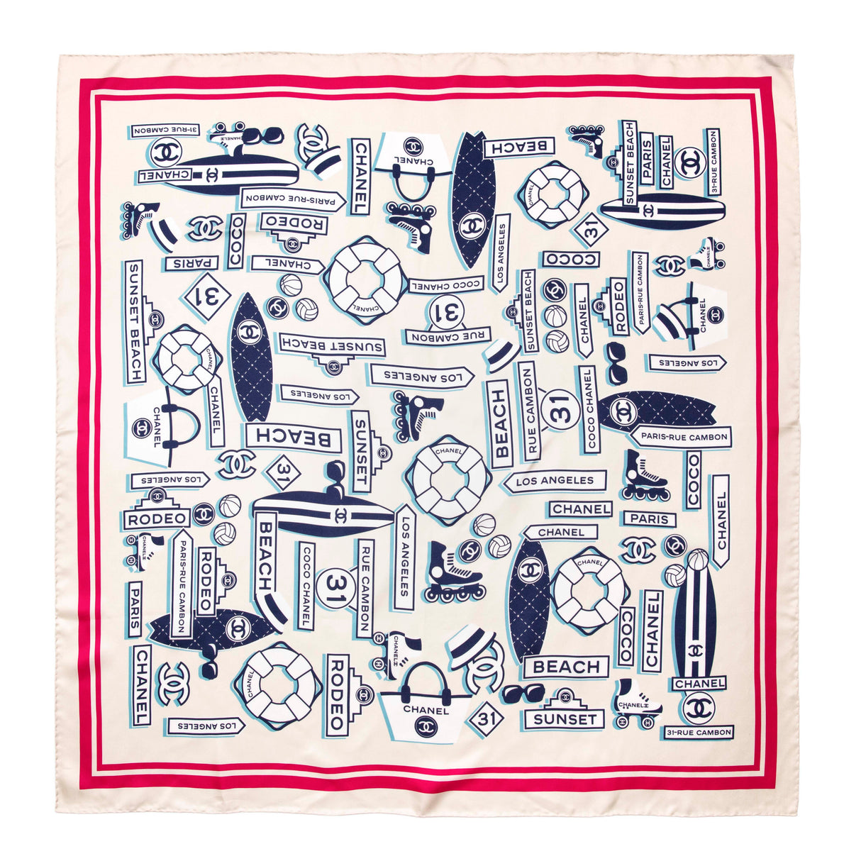 Chanel Silk Square Scarf Accessories Chanel