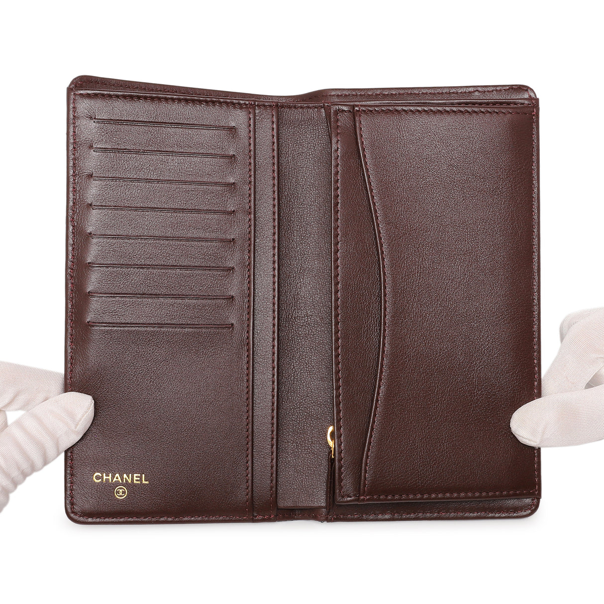 Chanel Black Quilted Caviar Yen Wallet Accessories Chanel