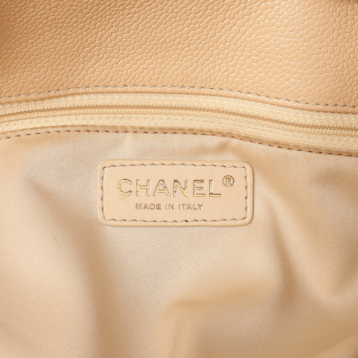 Chanel Beige Quilted Caviar Grand Shopping Tote GST Handbags Chanel