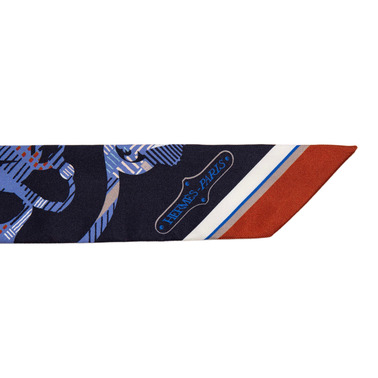 Hermes Marine Silk Cavalcadour Morning Twilly Accessories Hermes