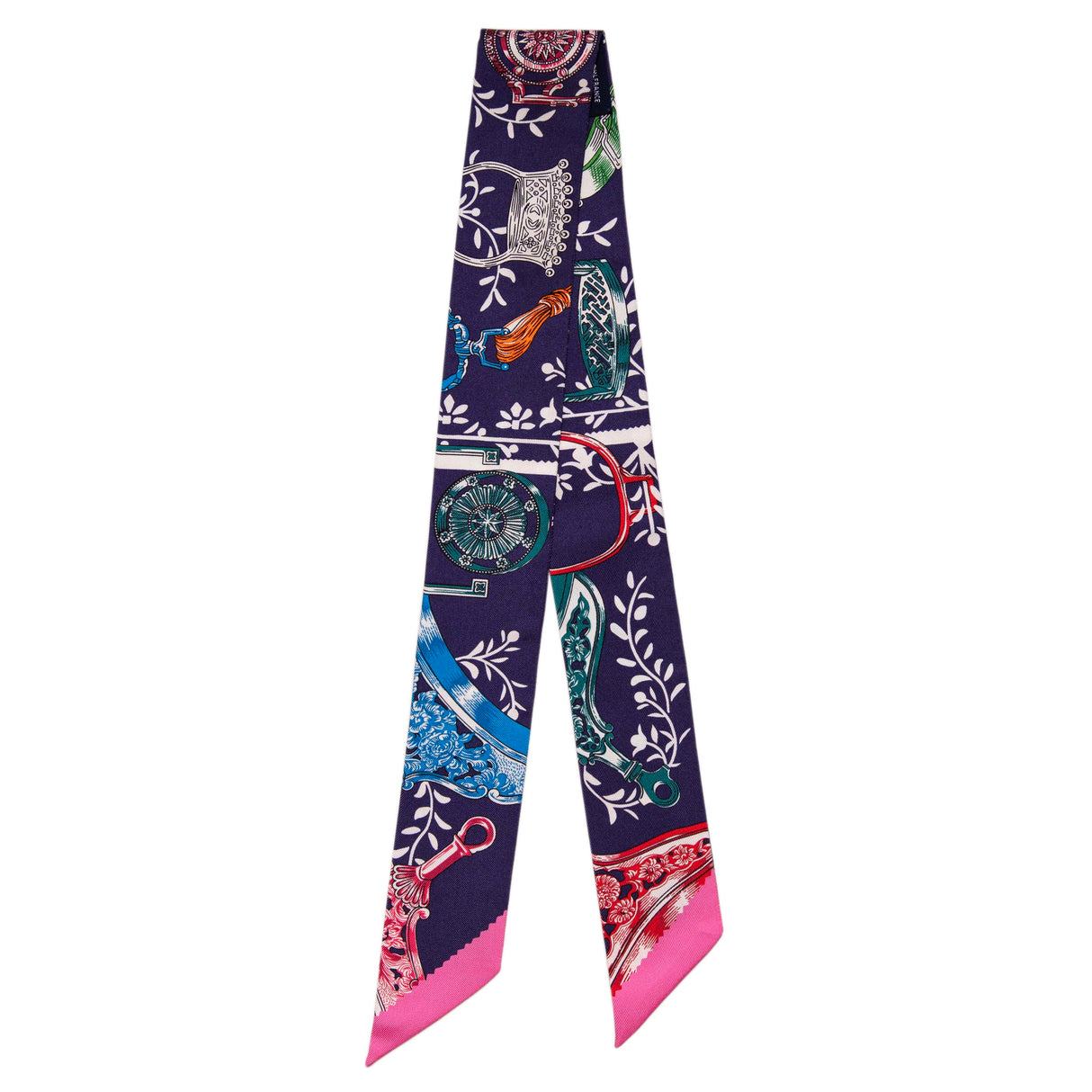 Hermes Indigo Silk Etriers Remix Twilly Accessories Hermes