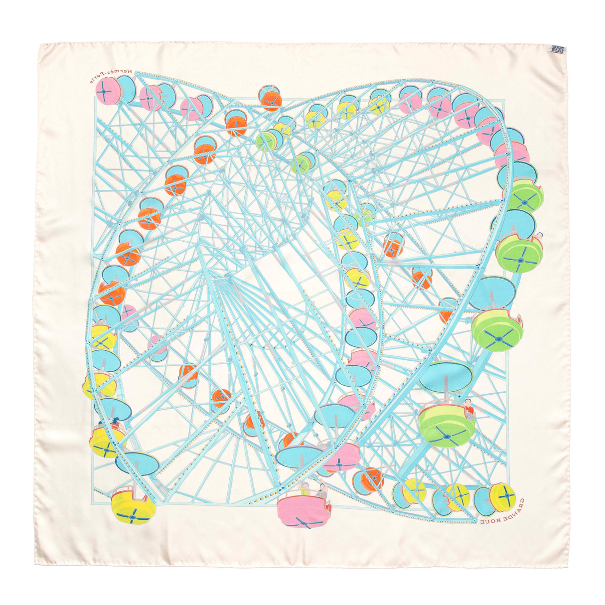 Hermes Silk Grande Roue Scarf 90 Accessories Hermes