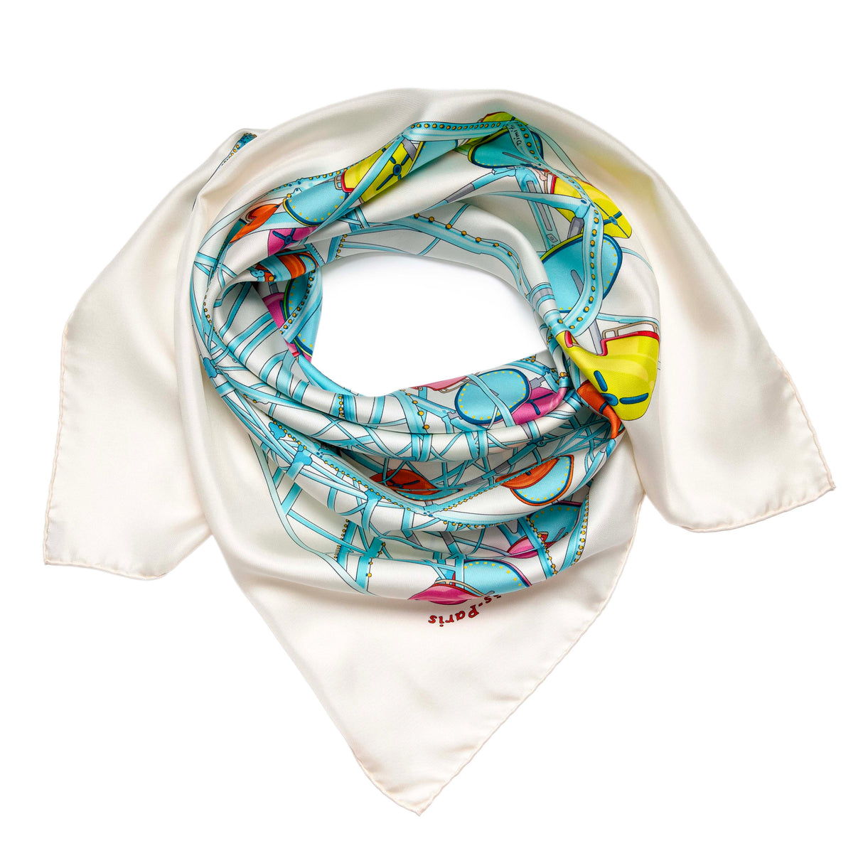 Hermes Silk Grande Roue Scarf 90 Accessories Hermes