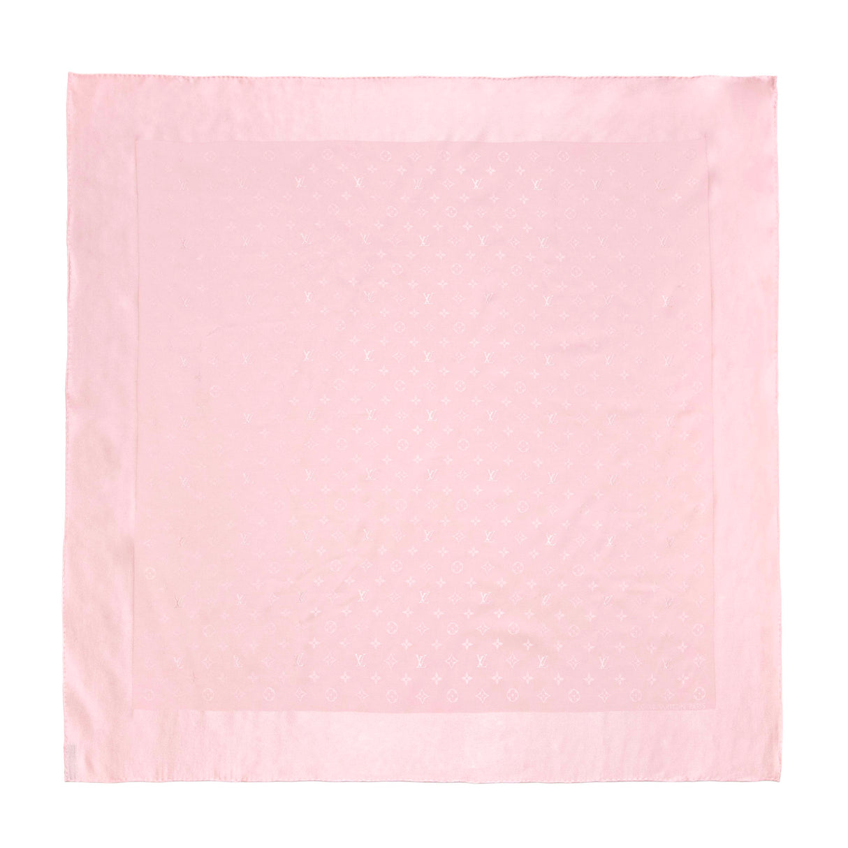 Louis Vuitton Pink Silk Monogram Square Scarf Accessories Louis Vuitton