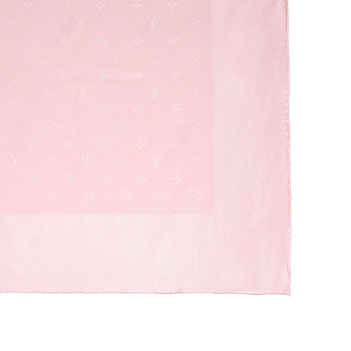 Louis Vuitton Pink Silk Monogram Square Scarf Accessories Louis Vuitton