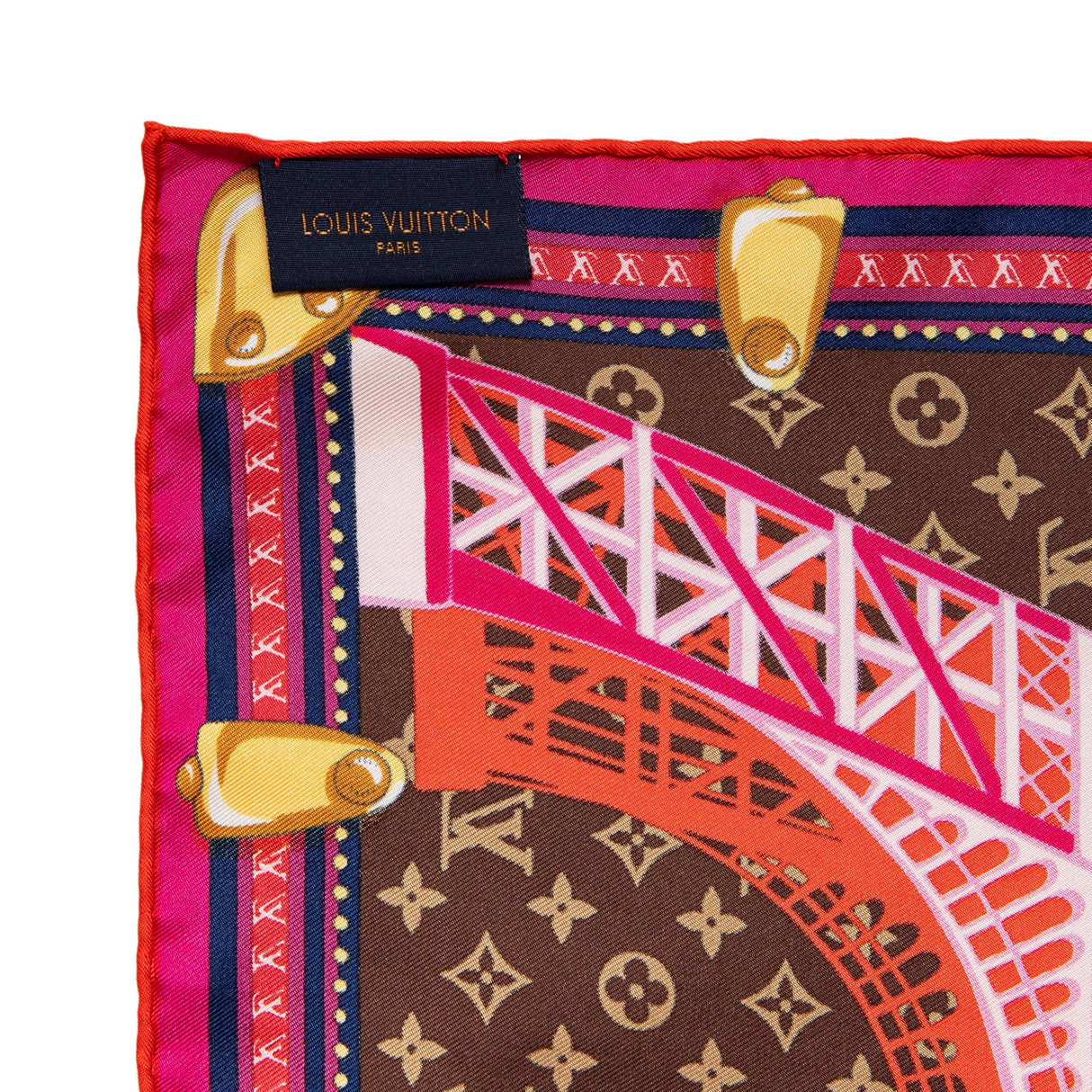 Louis Vuitton Fuchsia Silk Louis A Paris Square Scarf Accessories Louis Vuitton