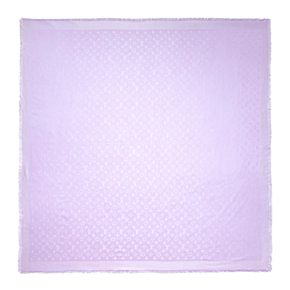 Louis Vuitton Mauve Silk Wool Monogram Shawl Accessories Louis Vuitton