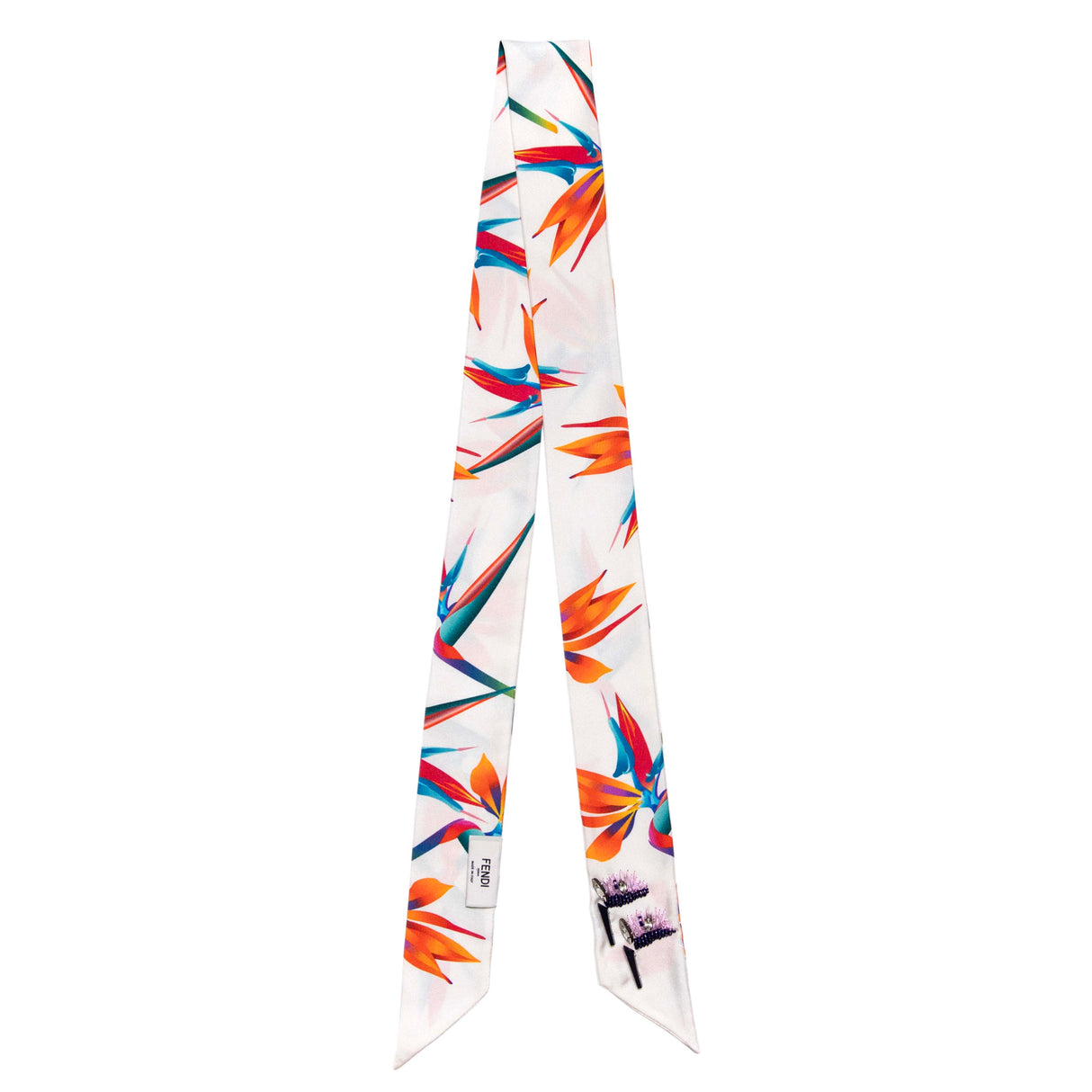 Fendi Silk Crystal Wrappy Scarf Accessories Fendi