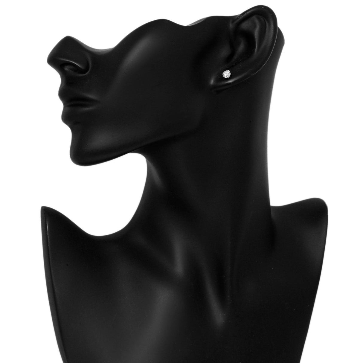 18K White Gold 0.90 Carat Diamond Stud Earrings Modaselle