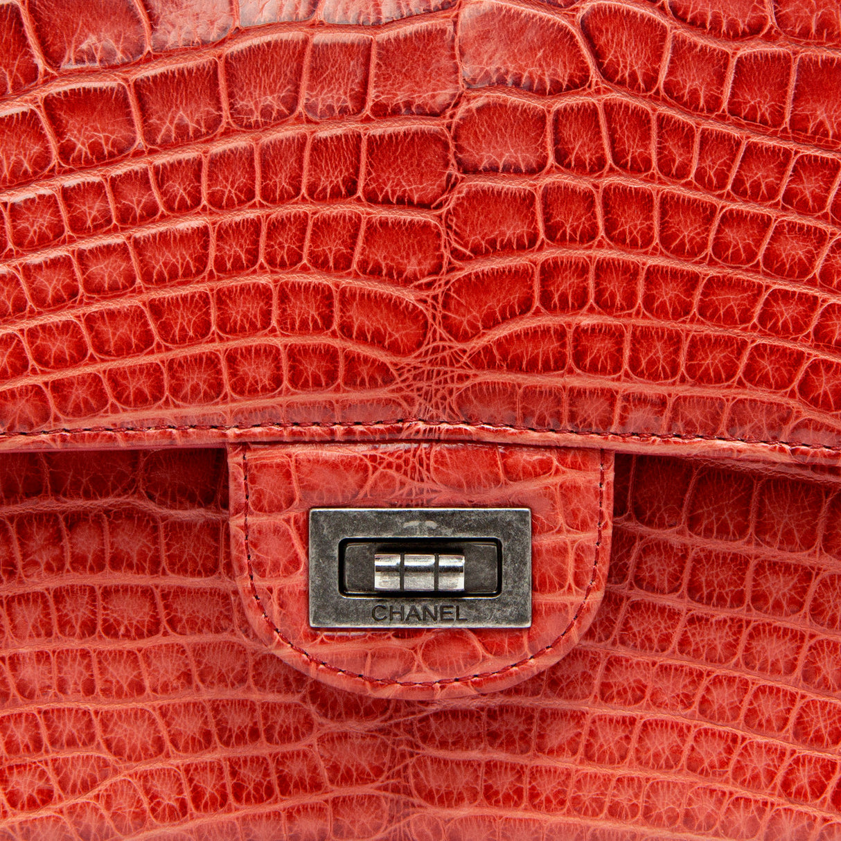 Chanel Red Alligator Reissue 2.55 Double Flap 226 Handbags Chanel