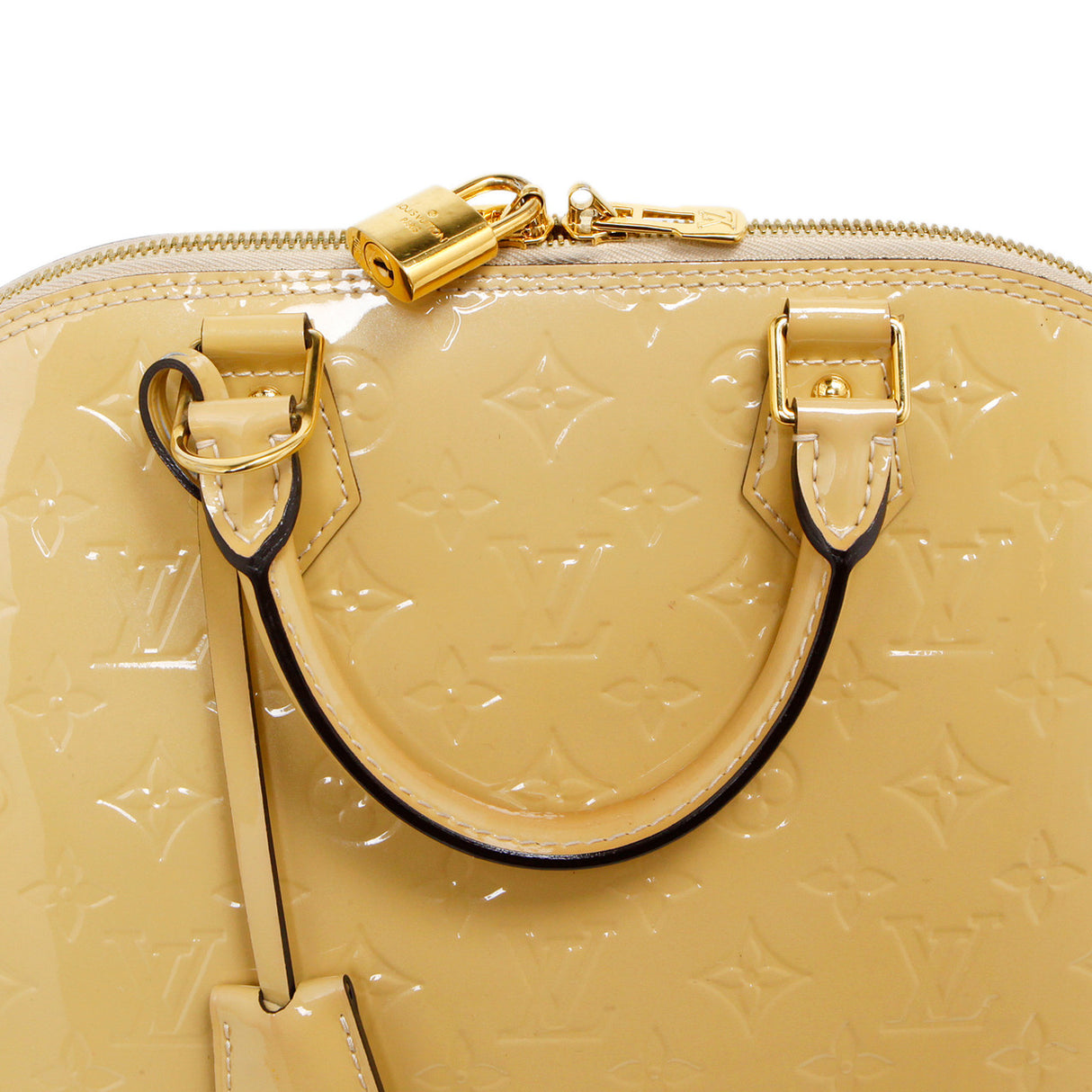 Louis Vuitton Citrine Vernis Alma PM Handbags Louis Vuitton
