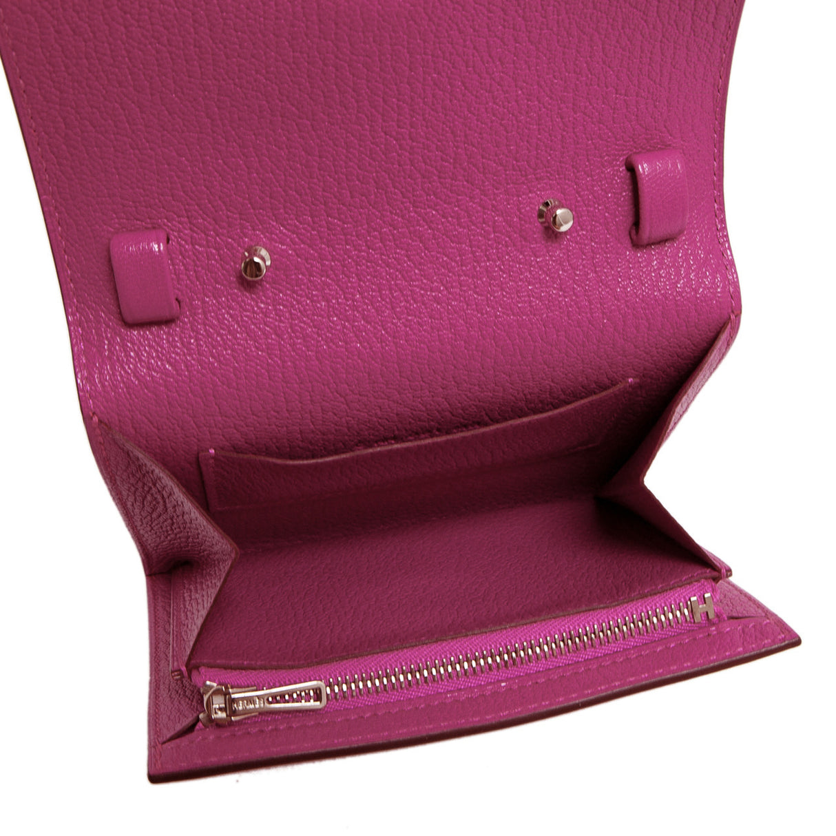 Hermes Magnolia Chevre Mysore Cinhetic Mini Wallet Handbags Hermes