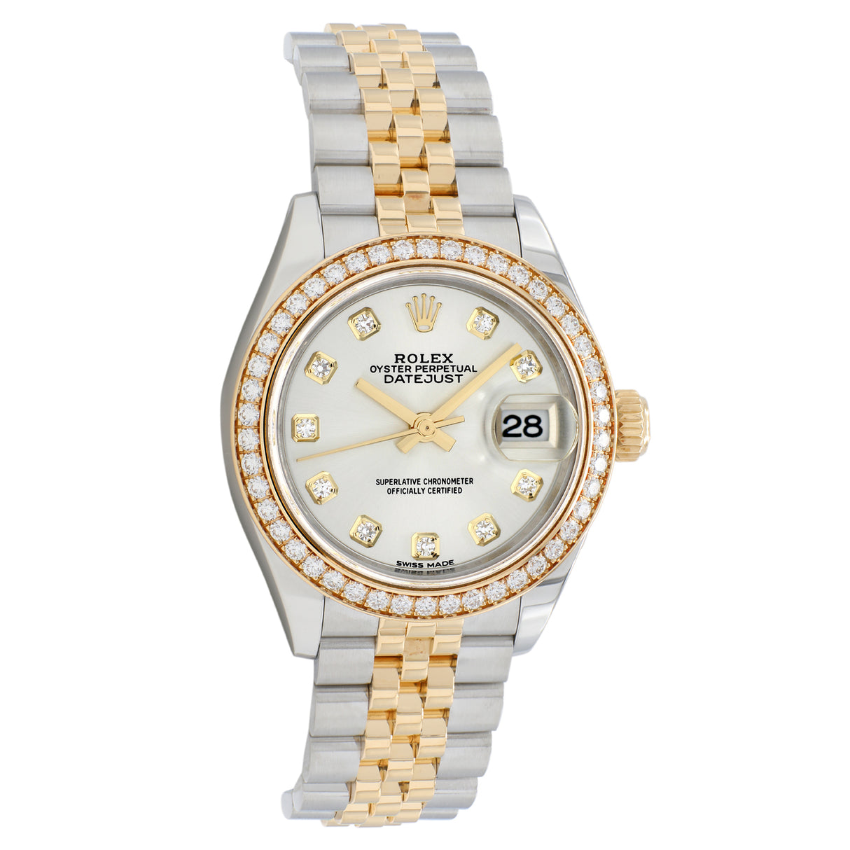 Rolex 18K Yellow Gold Stainless Steel Datejust 28 279383 Watches Rolex