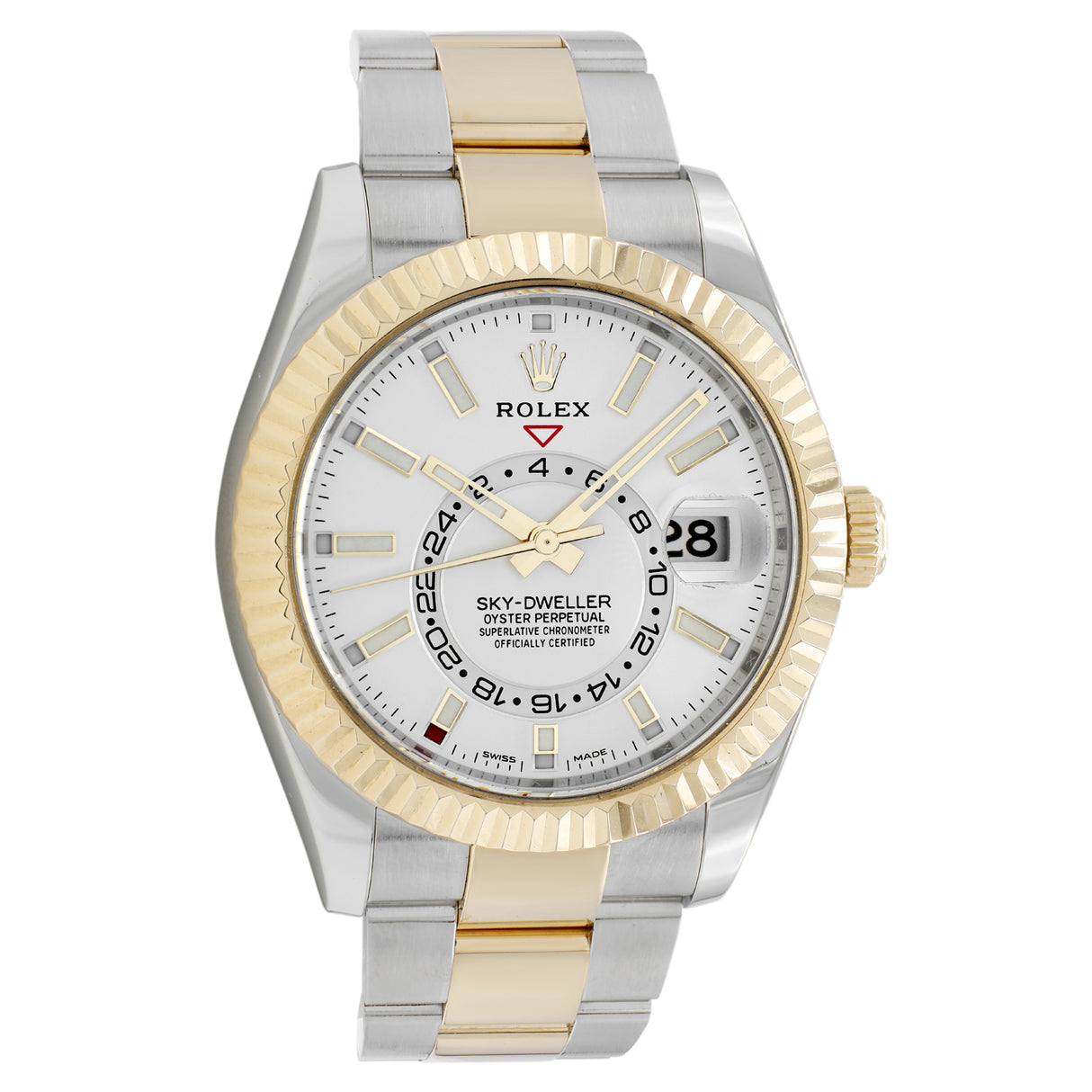 Rolex 18K Yellow Gold Stainless Steel Sky-Dweller 326933 Watches Rolex