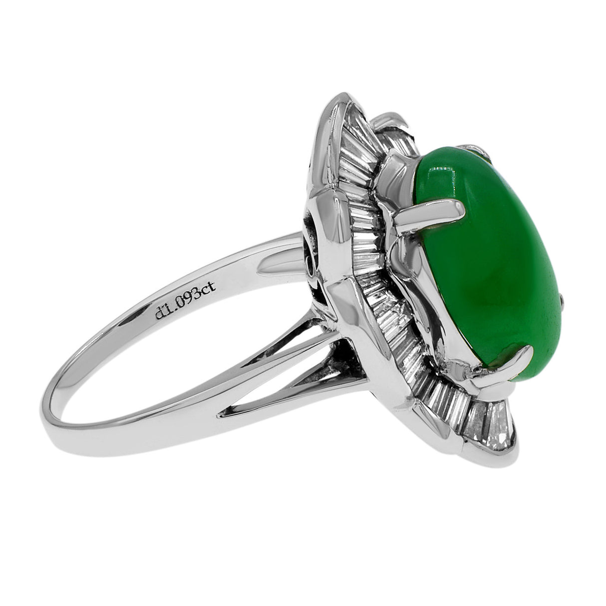 18k White Gold Jadeite & Diamond Ring Fine Jewellery Modaselle