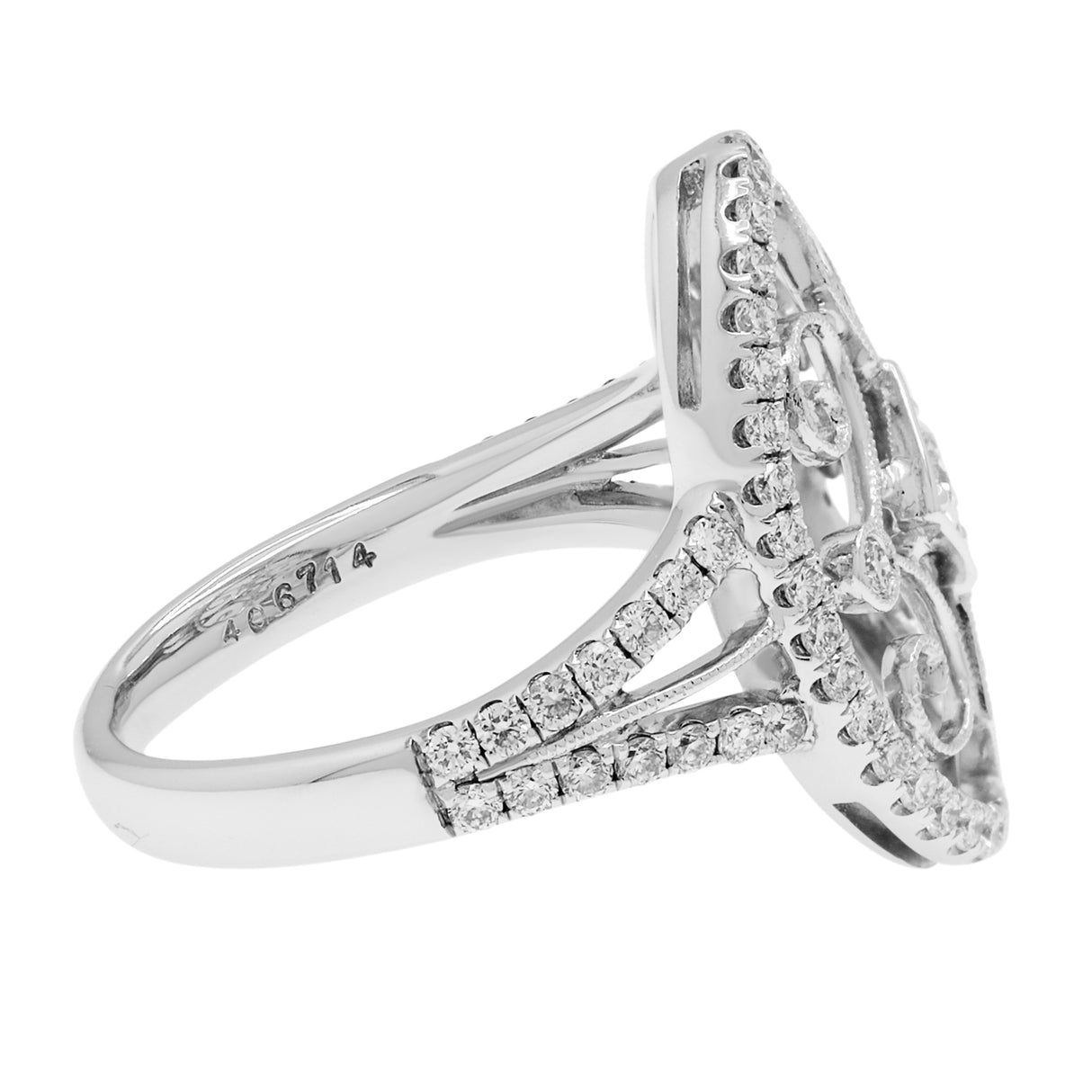 18K White Gold 0.74 Carat Diamond Ring Fine Jewellery Modaselle