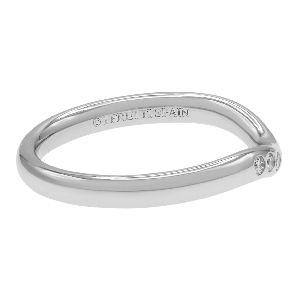 Tiffany & Co. Platinum Diamond Elsa Peretti Wedding Band Ring Designer Jewellery Tiffany and Co