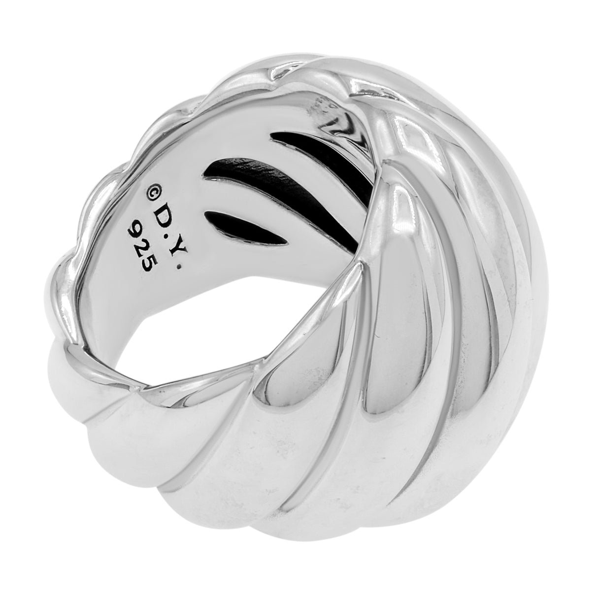 David Yurman Sterling Silver Sculpted Cable Ring Designer Jewellery David Yurman
