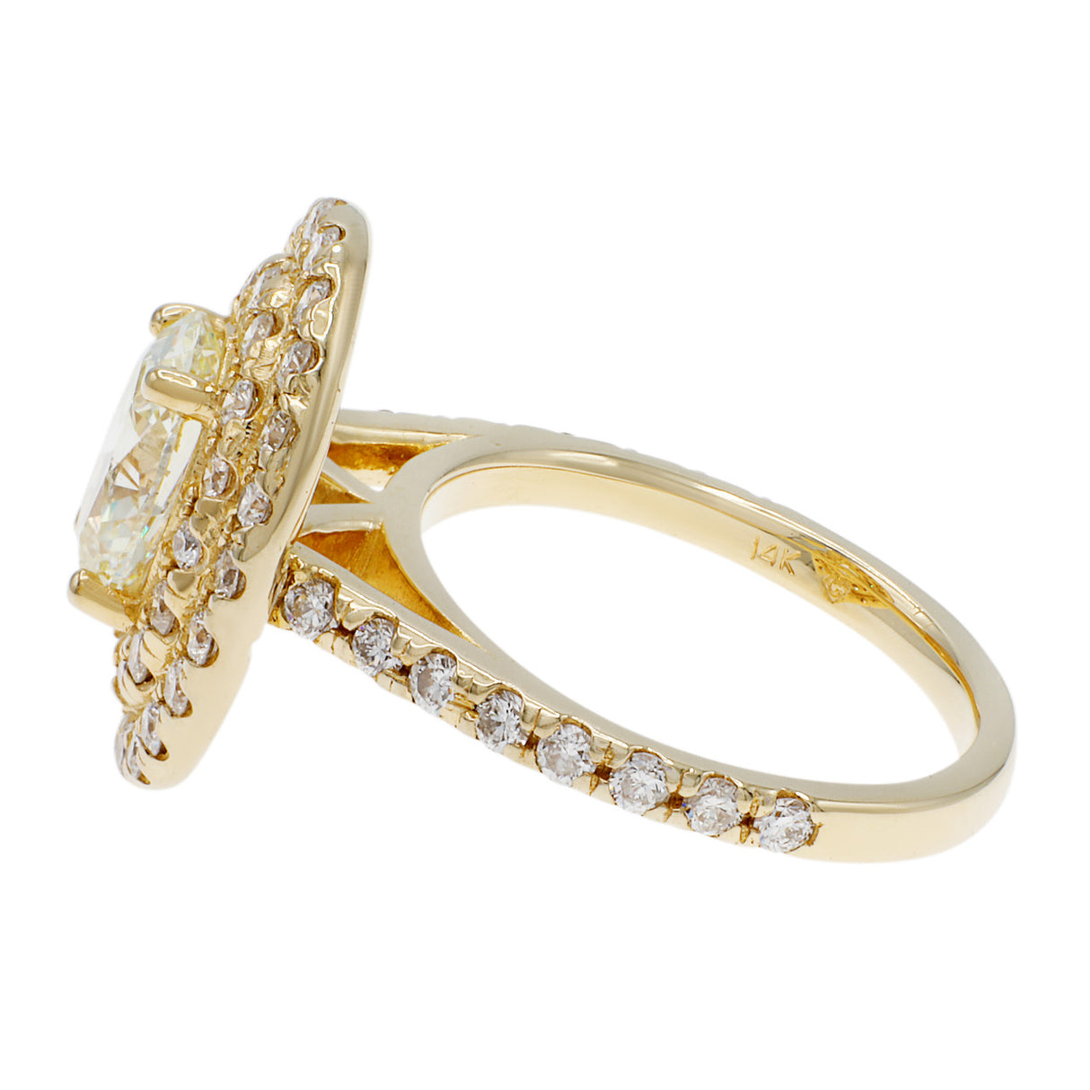 14K Yellow Gold 1.21 Carat Oval Diamond Ring Fine Jewellery Modaselle