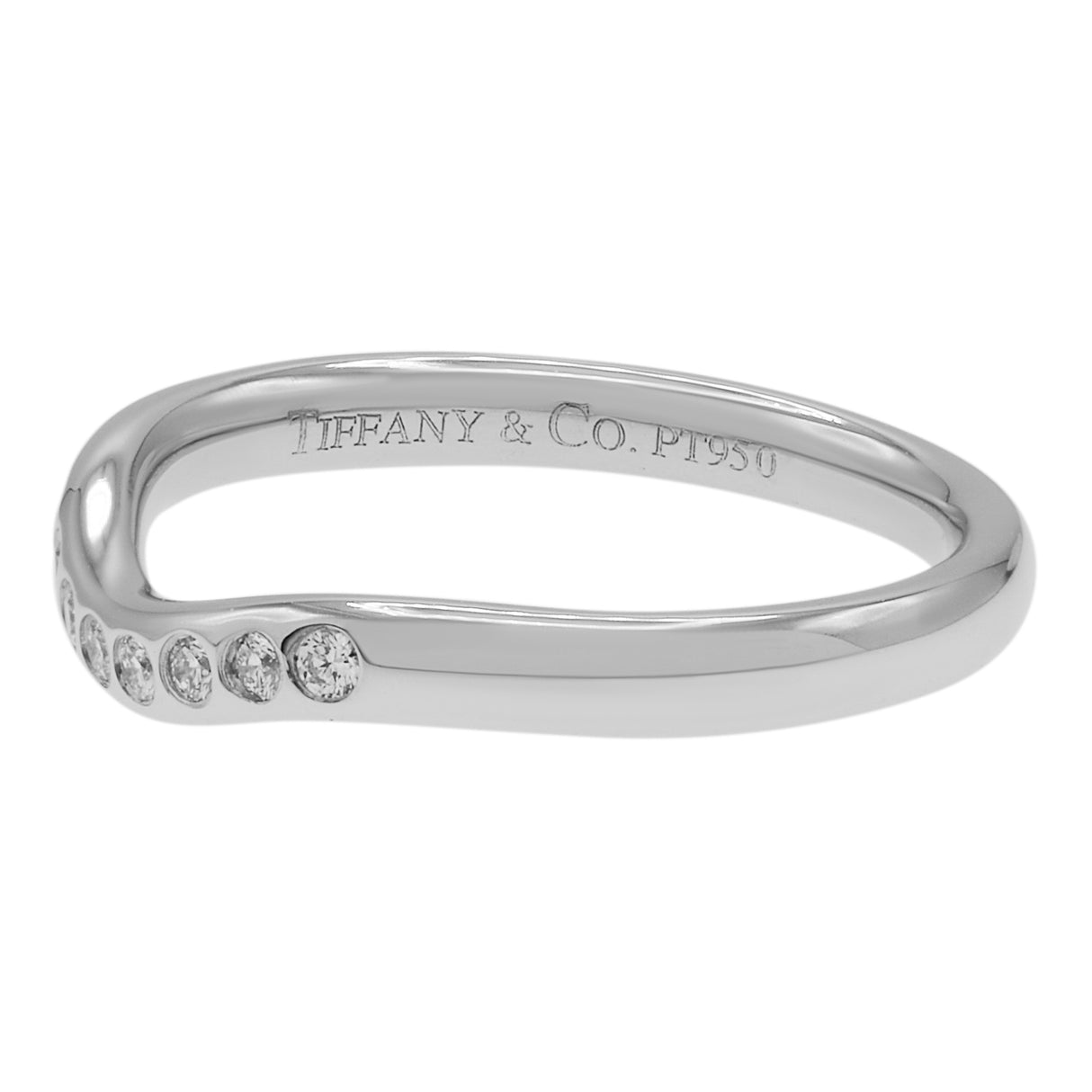 Tiffany & Co. Platinum Diamond Elsa Peretti Wedding Band Ring Designer Jewellery Tiffany and Co
