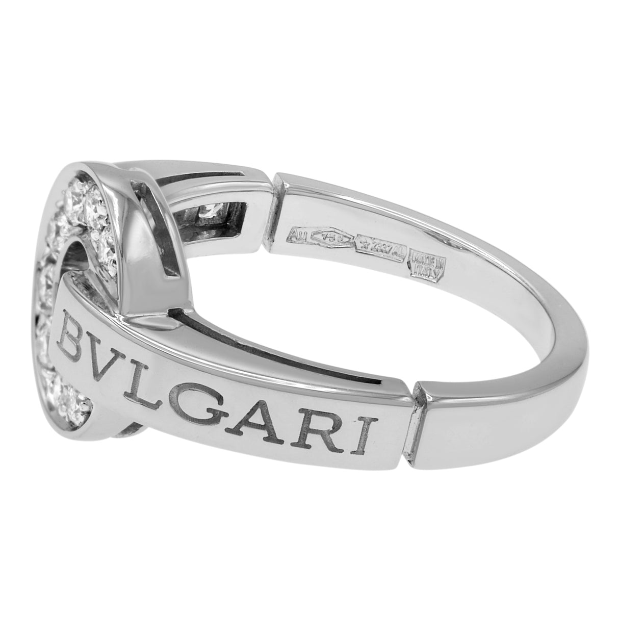 Bulgari 18K White Gold Diamond Bvlgari Bvlgari Ring Designer Jewellery Bulgari