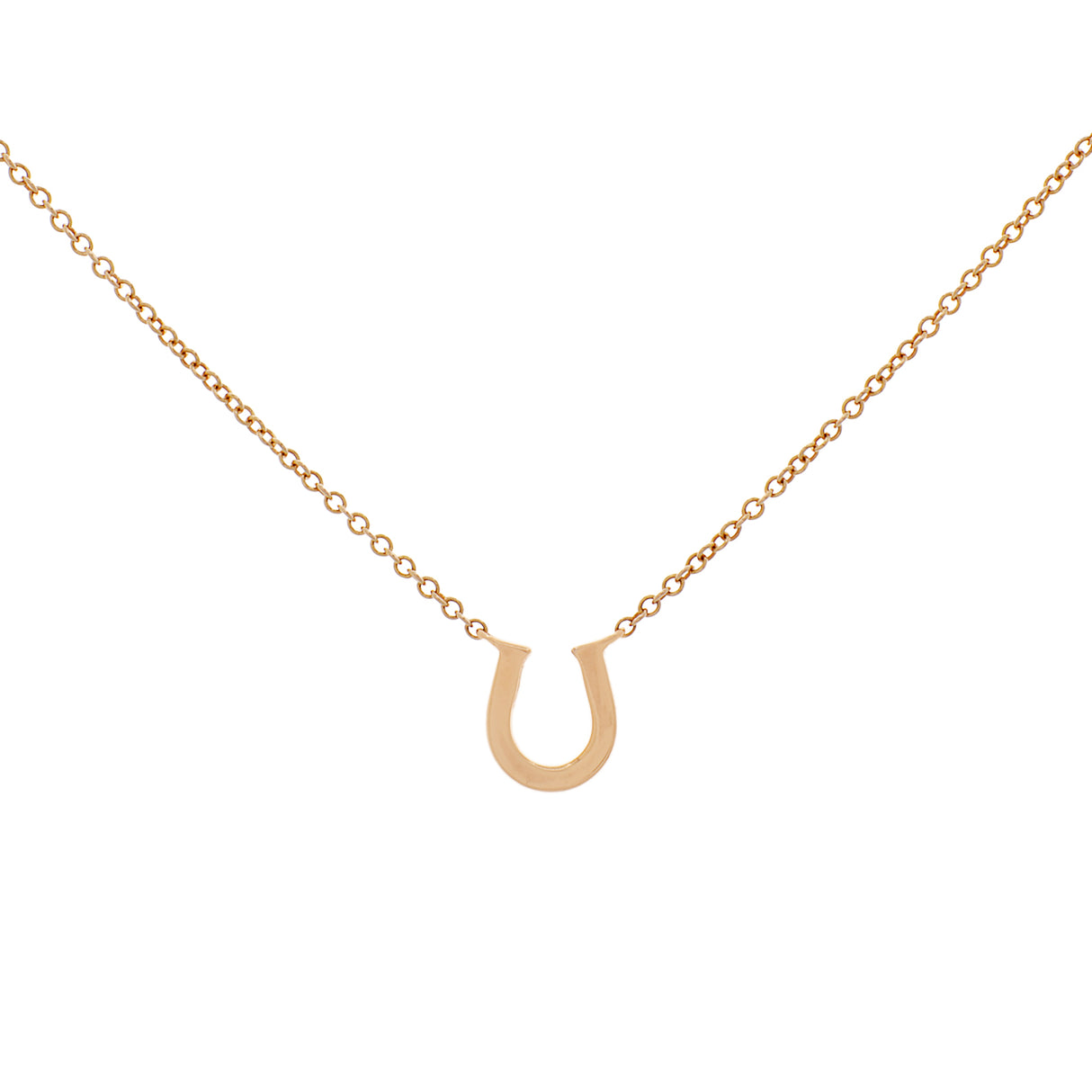 Tiffany & Co. 18K Rose Gold Diamond Horseshoe Pendant Necklace Designer Jewellery Tiffany and Co