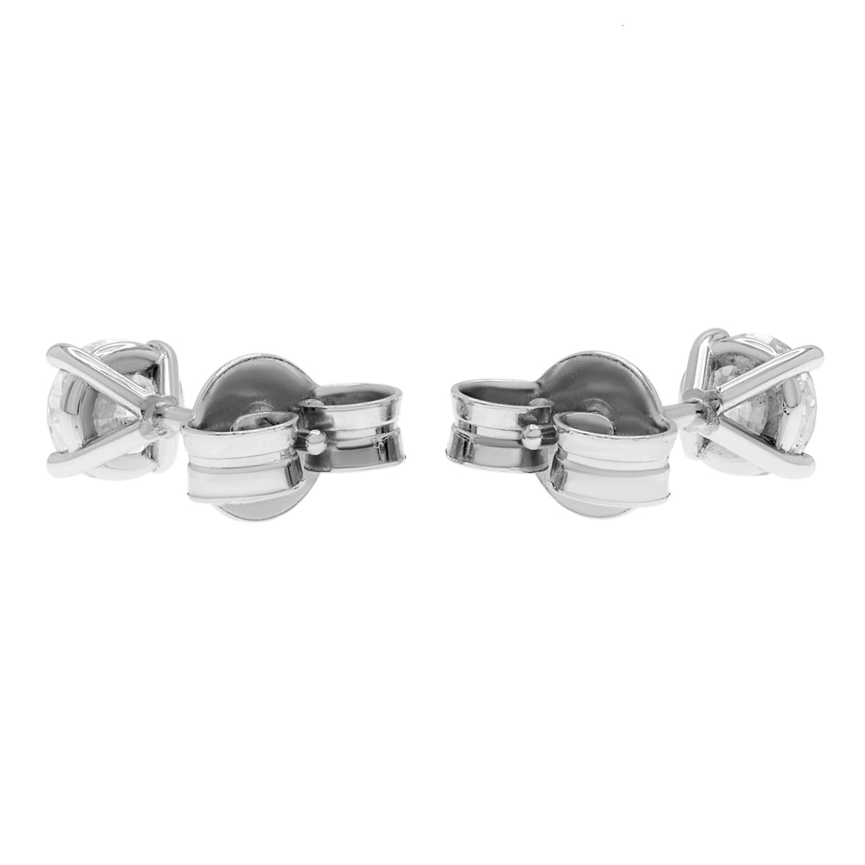 18K White Gold 0.61 Carat Diamond Stud Earrings Fine Jewellery Modaselle