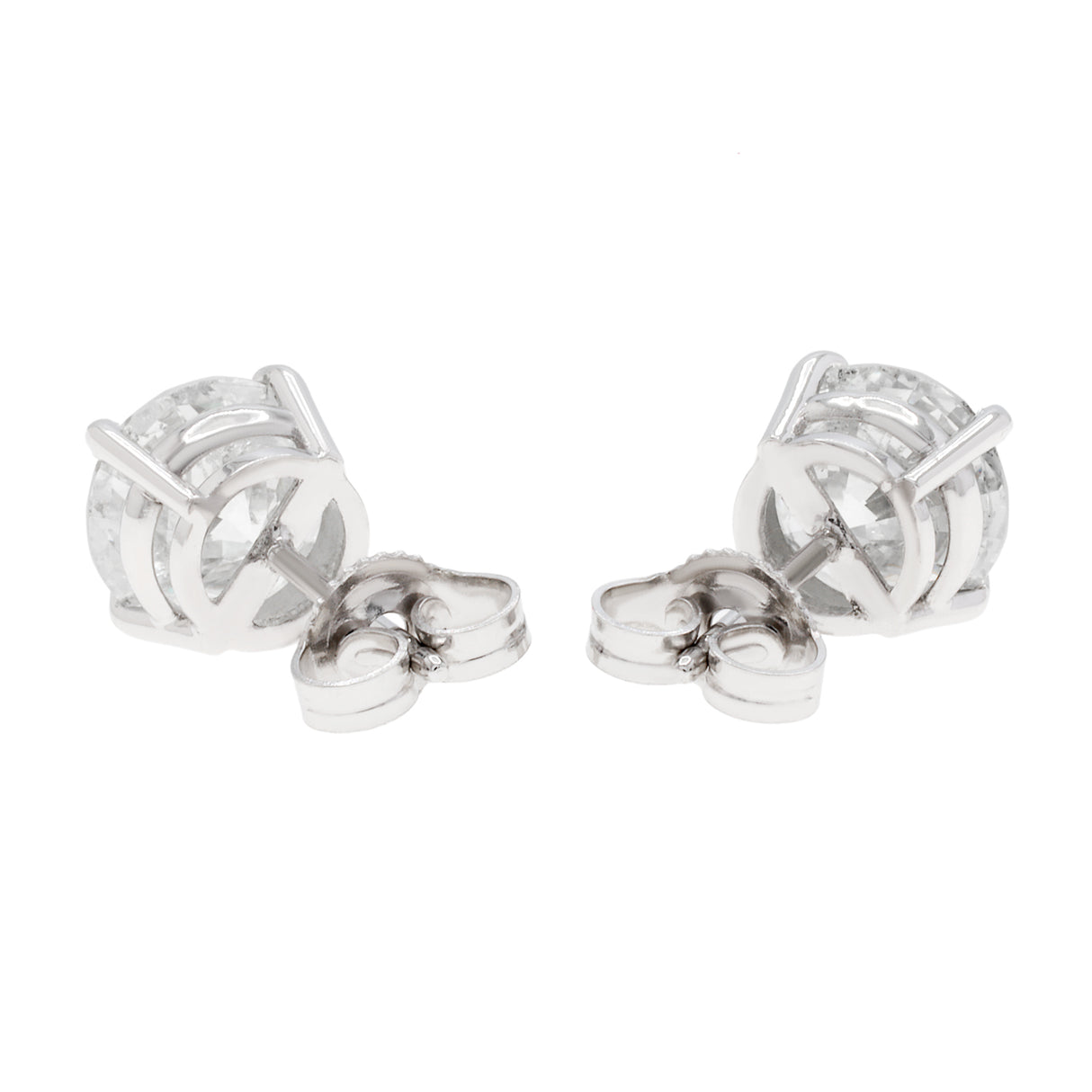 14K White Gold 2.40 Carat Diamond Stud Earrings Fine Jewellery Modaselle