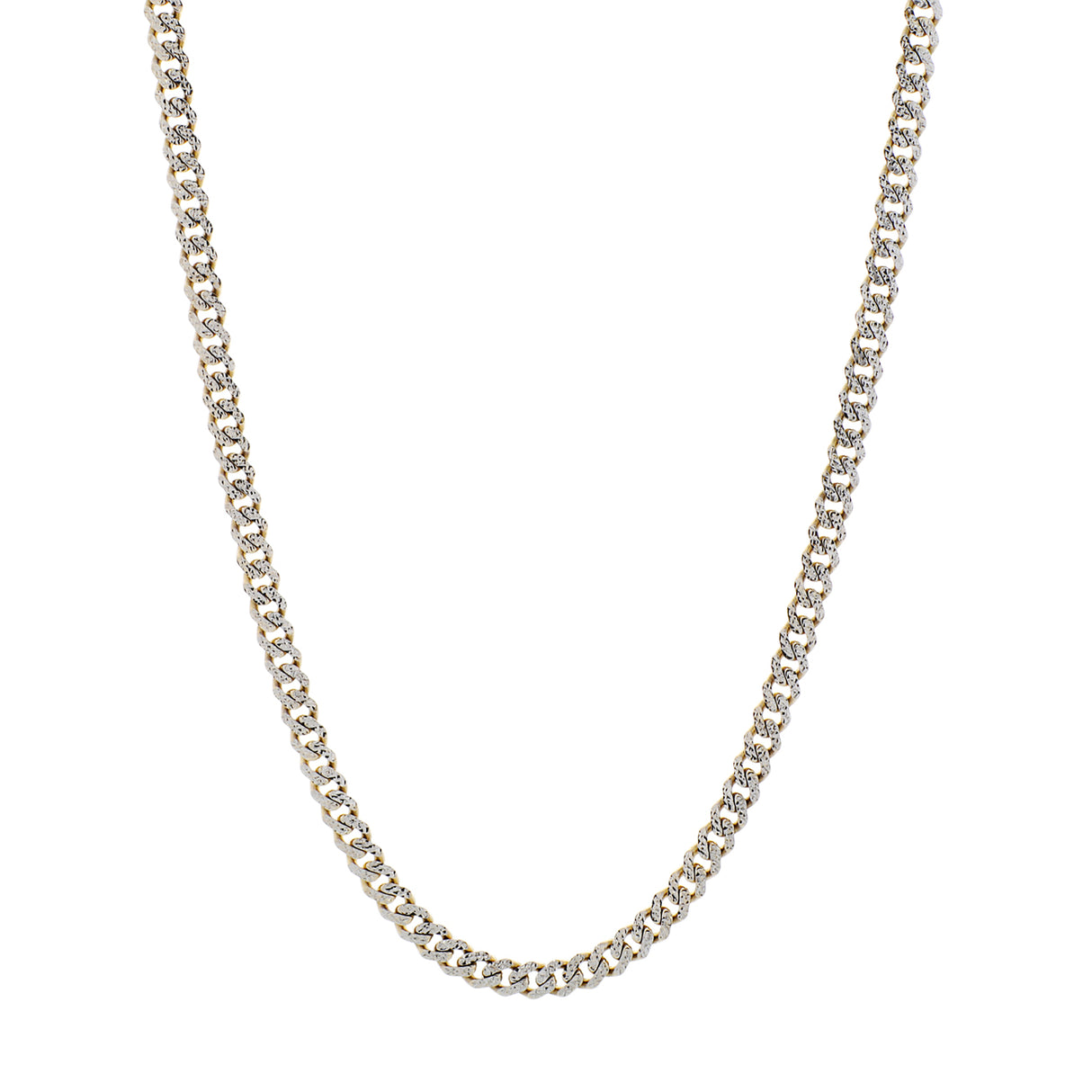 10K Yellow Gold Monaco Diamond Cut Curb Link Chain Fine Jewellery Modaselle