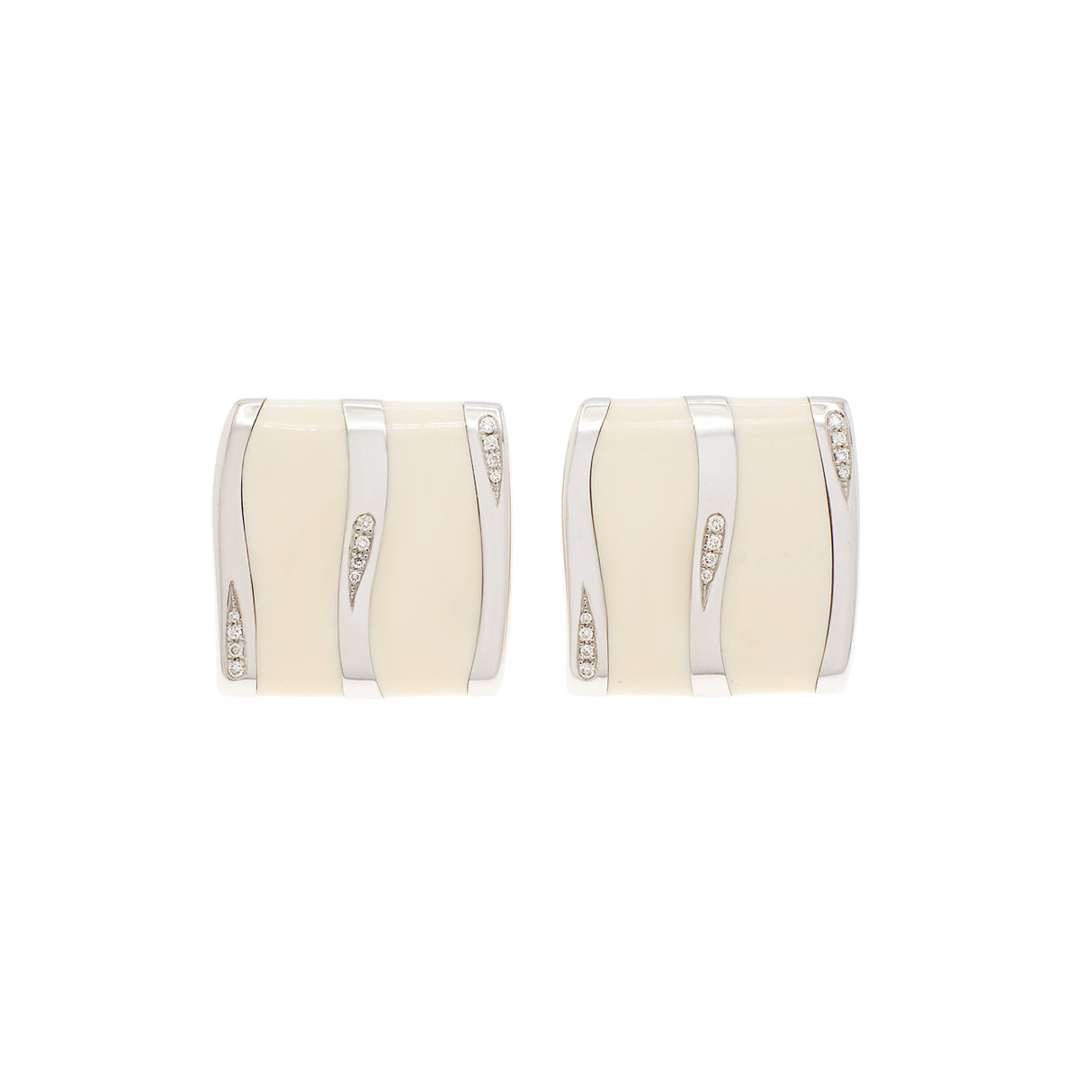 18K White Gold Gavello Kogolong Earrings Fine Jewellery Modaselle