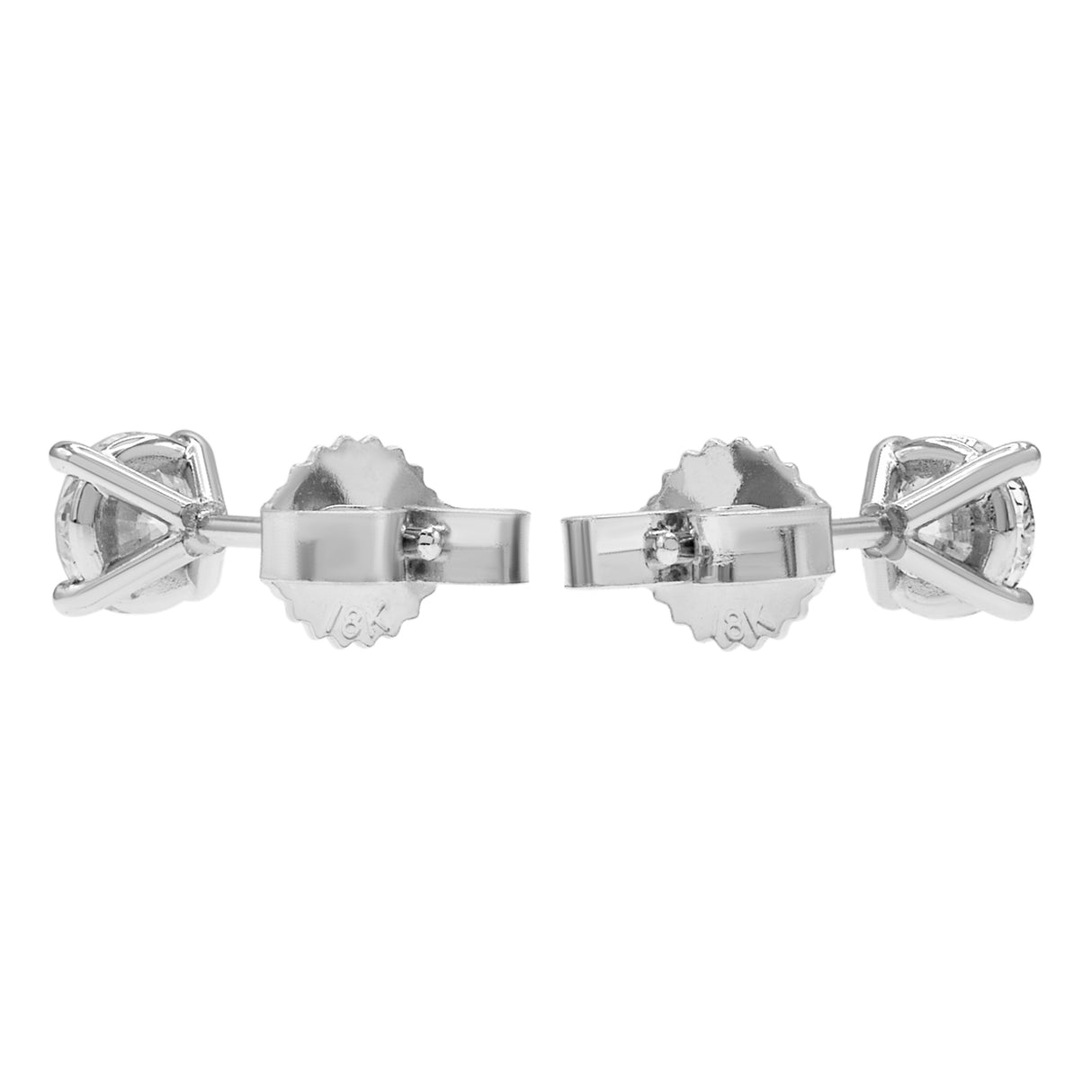 18K White Gold 0.64 Carat Diamond Stud Earrings Fine Jewellery Modaselle