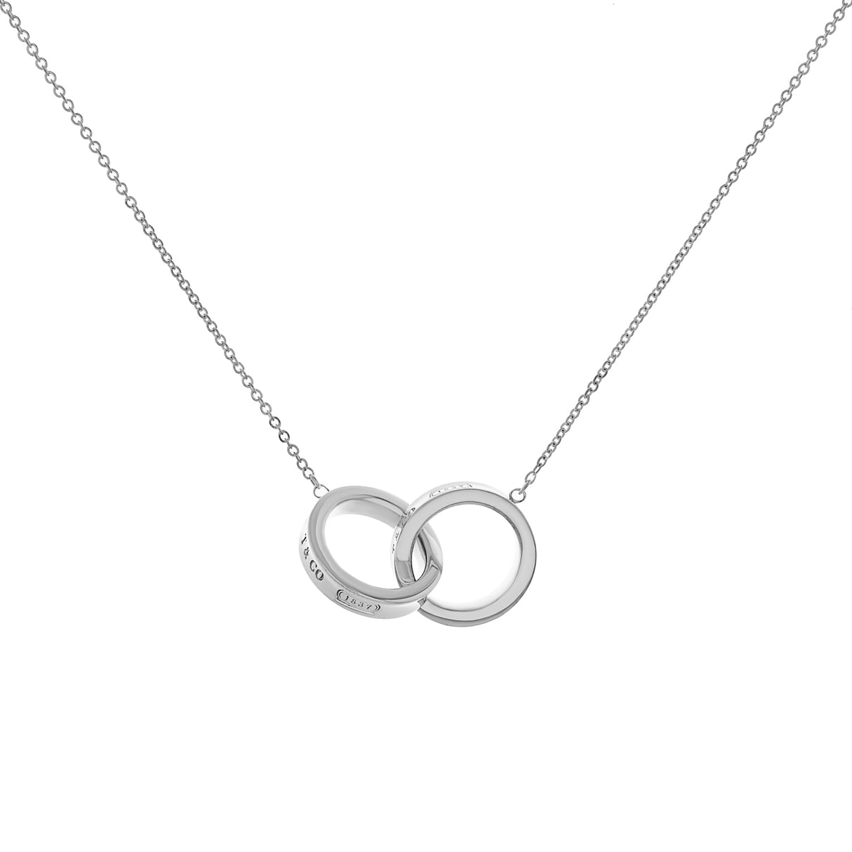 Tiffany & Co. Sterling Silver 1837 Interlocking Circles Pendant Designer Jewellery Tiffany and Co