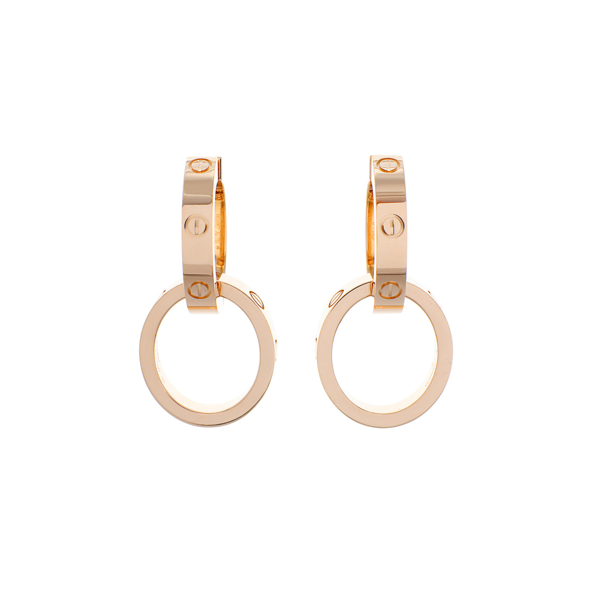 Cartier 18K Rose Gold Multiwear Love Earrings Designer Jewellery Cartier