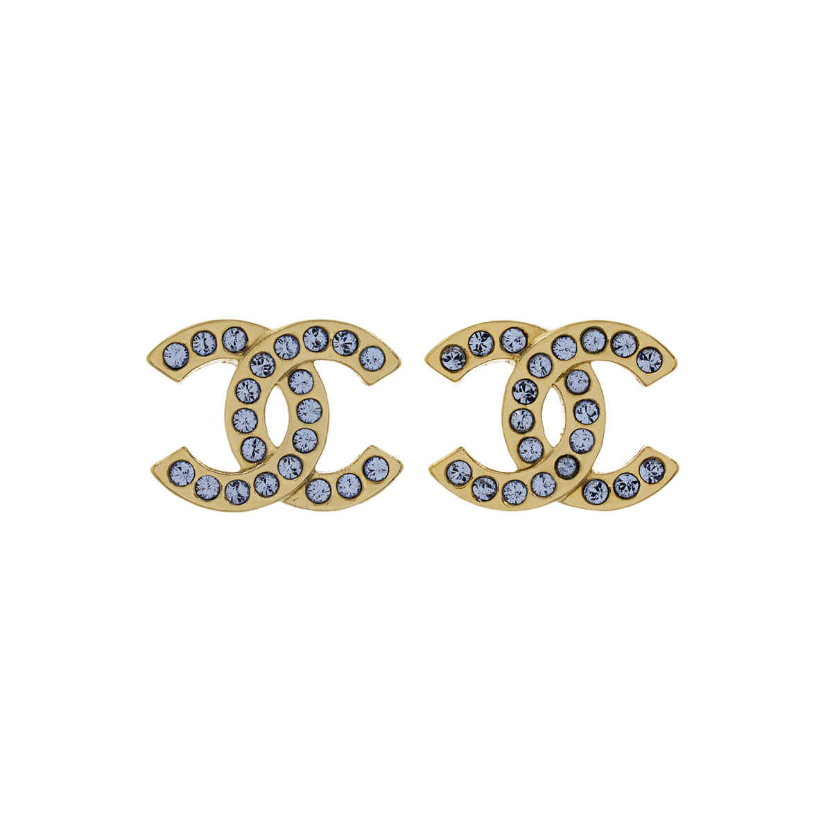 Chanel Crystal CC Earrings Designer Jewellery Chanel