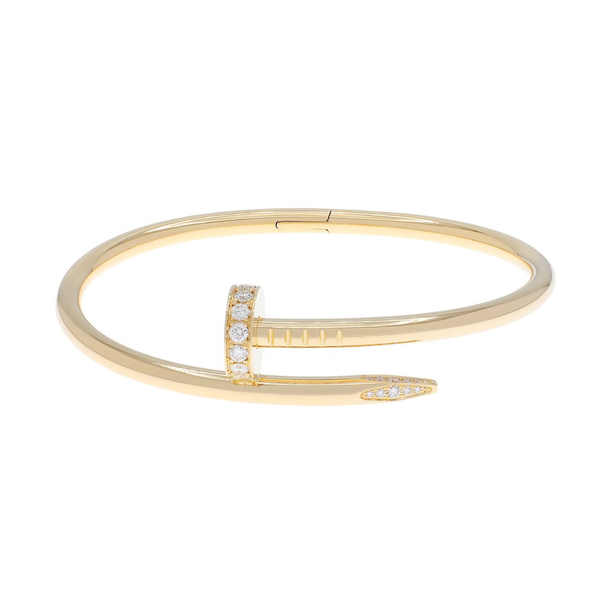 Cartier 18K Yellow Gold Diamond Juste Un Clou Bracelet Designer Jewellery Cartier