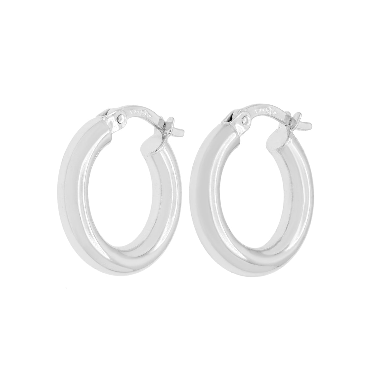 10K White Gold Hoop Earrings Fine Jewellery Modaselle