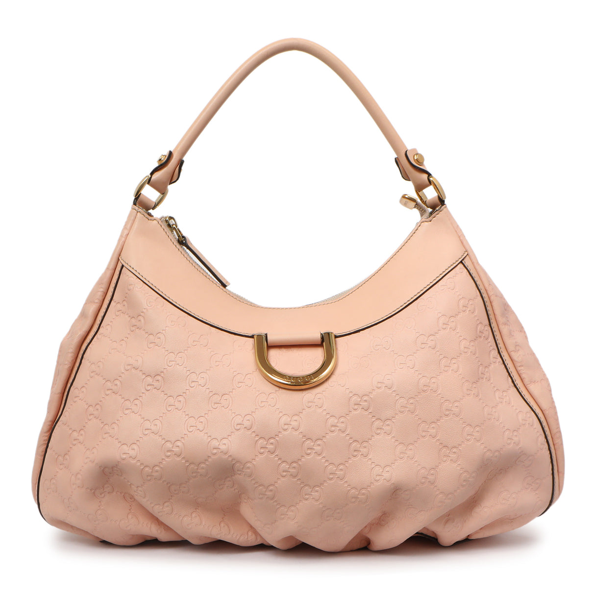 Gucci Pink Guccissima Large D Ring Hobo Handbags Gucci