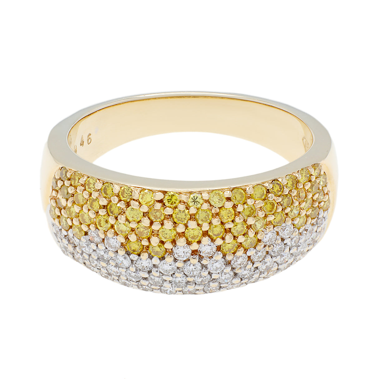 14K Yellow Gold 1.00 Carat Fancy Yellow Diamond Ring Fine Jewellery Modaselle